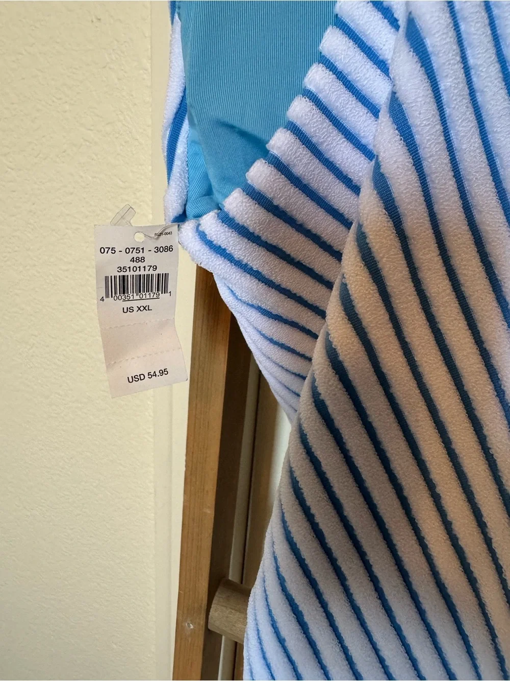 aerie Terry Striped Scoop One Piece Cheeky Swimsuit